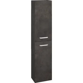 Koupelnový nábytek Dřevojas Vysoká skříň DOOR SV1D2 35 - D16 Beton tmavý / Úchytka T01 / D16 Beton tmavý / Pravé