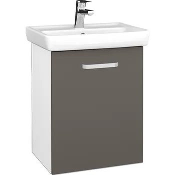 Koupelnový nábytek Dřevojas Koupelnová skříňka DOOR SZD 50 - N01 Bílá lesk / Úchytka T01 / N06 Lava / Pravé