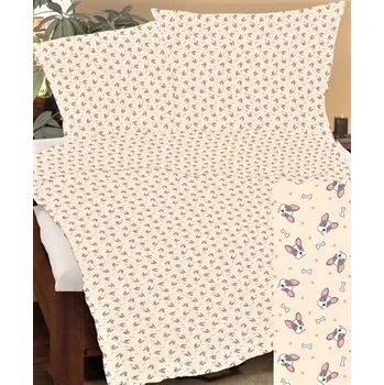 Povlečení Bavlněný povlak na polštář 40x60 cm lososový pejsek