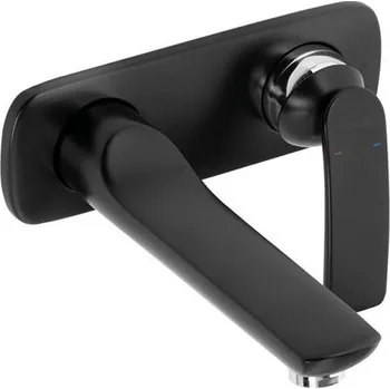 Vodovodní baterie Kludi Balance umyvadlová baterie pod omítku, 2-otvorová instalace, černá mat/chrom (522478775)