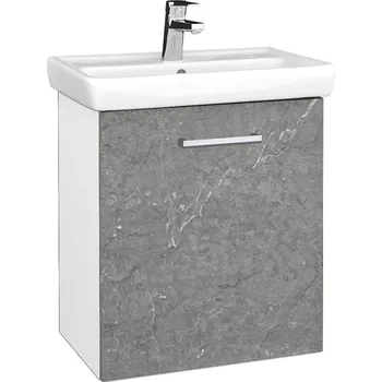 Koupelnový nábytek Dřevojas Koupelnová skříňka DOOR SZD 55 - N01 Bílá lesk / Úchytka T03 / D20 Galaxy / Pravé