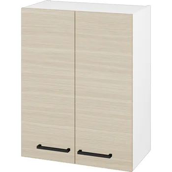 Koupelnový nábytek Dřevojas Horní skříňka DOS SYD2 60 - N01 Bílá lesk / Úchytka T06 / D04 Dub