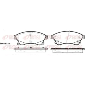 Brzdová destička Sada brzdových destiček, kotoučová brzda REMSA 1431.12