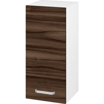 Koupelnový nábytek Dřevojas Horní skříňka SYD 35 - N01 Bílá lesk / Úchytka T01 / D06 Ořech / Levé