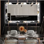 Dekorativní zrcadlo s LED osvětlením do jídelny - Marble Pattern