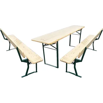 Zahradní sestava Dřevěný pivní set s opěrkou Farblos 2200 x 700 mm