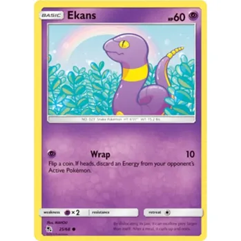 Karetní hra Ekans 025/068 - Hidden Fates Typ karty: Non-Holo