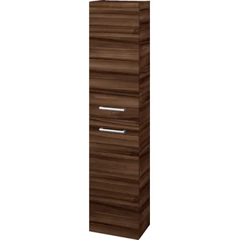 Koupelnový nábytek Dřevojas Vysoká skříň DOOR SV1D2 35 - D06 Ořech / Úchytka T03 / D06 Ořech / Levé