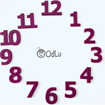 Hodinové arabské číslice 4cm GP třpytivé fialové (4cm)