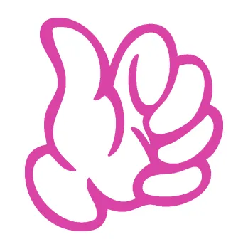 Samolepící dekorace Ruka 002 pravá palec nahoru (16 - růžová) SAMOLEPKA NA AUTO, NÁLEPKA, FÓLIE, POLEP, TUNING, VLASTNÍ TEXT, TISK, AUTOSAMOLEPKY.cz, POLEPY, OBRÁZEK, LOGO, 3D STICKERS