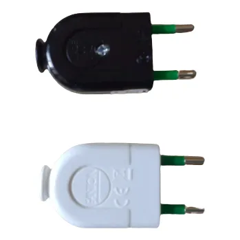 Prodlužovací kabel Vidlice zástrčka přímá plochá 230V, barva bílá, černá