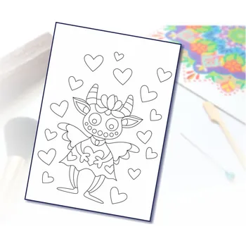 Radost v písku Šablona na pískování příšerka 3 Varianta: A3 (297 x 420 mm)