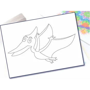 Radost v písku Šablona na pískování dino Varianta: A4 (210 x 297 mm)