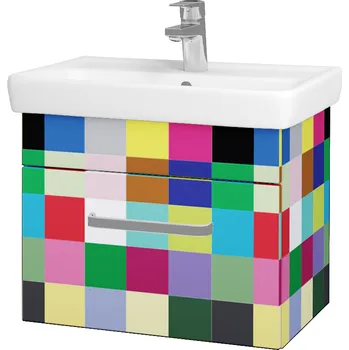 Koupelnový nábytek Dřevojas Koupelnová skříňka SOLO SZZ 55 - IND Individual / Úchytka T01 / IND Individual