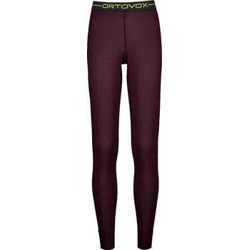 Dámské termoprádlo Ortovox dámské merino spodky 145 Ultra Long Pants Barva: dark wine, Velikost: L