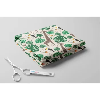 Fleece antipiling, Tukani a žirafy Barva: Krémová