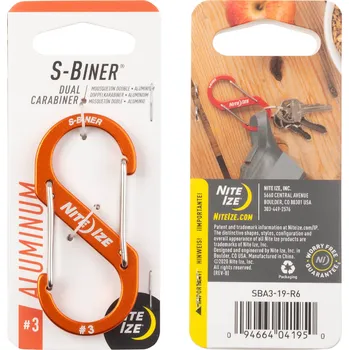 Nite Ize S-biner Hliníková oboustranná karabina velikost a barva: #3 oranžová