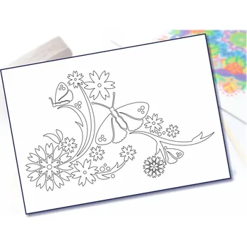 Radost v písku Šablona na pískování motýlci Varianta: A5 (148 x 210 mm)