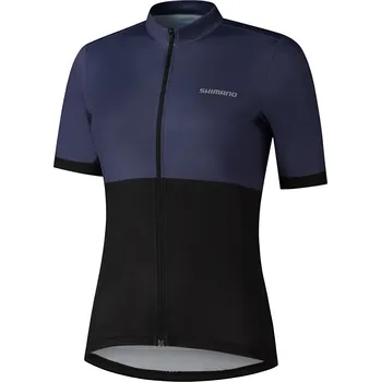 Cyklistické oblečení SHIMANO W´s ELEMENT dres s krátkým rukávem, dámský, navy, L