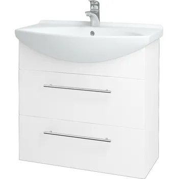 Koupelnový nábytek Dřevojas Koupelnová skříňka TAKE IT SZZ2 75 - N01 Bílá lesk / Úchytka T02 / N01 Bílá lesk