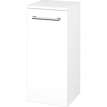 Koupelnový nábytek Dřevojas Nízká skříňka DOS SND 35 - N01 Bílá lesk / Úchytka T03 / N01 Bílá lesk / Levé