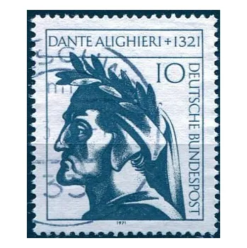 Poštovní známka (1971) MiNr. 693 - O - Německo - Dante Alighieri (1265-1321) (1)