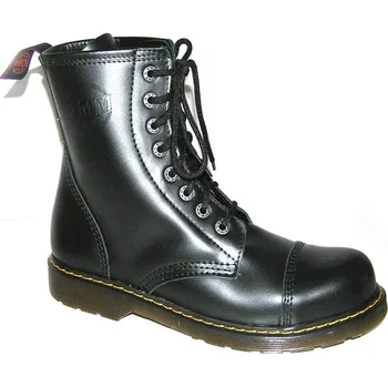 Moto obuv boty kožené KMM 8 dírkové černé Liquid Velikost: 36