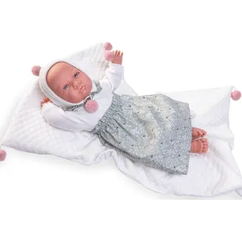 Panenka Miminko - Můj první reborn Berta v modré sukni od firmy Antonio Juan ze Španělska (Mi Primer Reborn Berta con faldón y pompones)