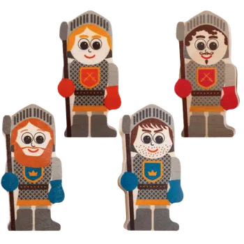 Dřevěná hračka Figurky Rytířů - 4ks