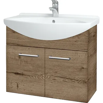 Koupelnový nábytek Dřevojas Koupelnová skříňka TAKE IT SZD2 75 - D21 Tobacco / Úchytka T03 / D21 Tobacco