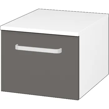 Koupelnový nábytek Dřevojas Nízká skříňka DOS SNZ1 40 - N01 Bílá lesk / Úchytka T01 / N06 Lava