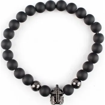 Náramek Onyx - helma tmavá 8mm