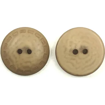 Knoflík GOM117, Knoflík, 25mm, velbloudí hnědá, s lemem, 1ks