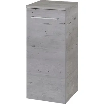 Koupelnový nábytek Dřevojas Nízká skříňka DOS SND 35 - D01 Beton / Úchytka T04 / D01 Beton / Pravé