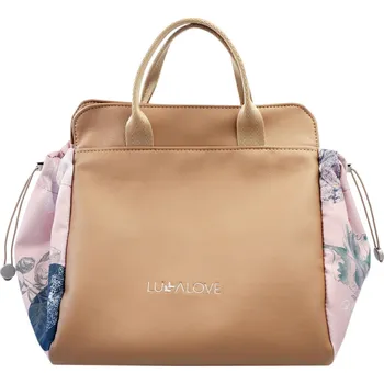 Lullalove Kosmetický kufřík Nude + Rose Garden eko kůže