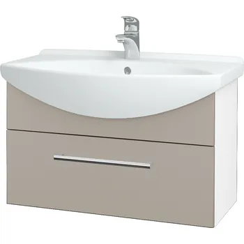 Koupelnový nábytek Dřevojas Koupelnová skříňka TAKE IT SZZ 75 - N01 Bílá lesk / Úchytka T03 / N07 Stone