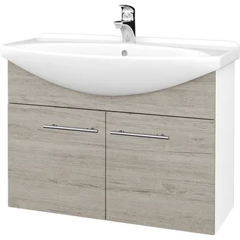 Koupelnový nábytek Dřevojas Koupelnová skříňka TAKE IT SZD2 85 - N01 Bílá lesk / Úchytka T02 / D05 Oregon