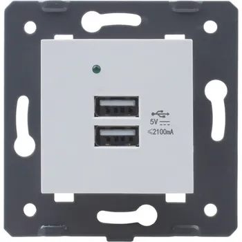 Elektrická zásuvka Modul USB nabíjecí A82USB W-5V bílý