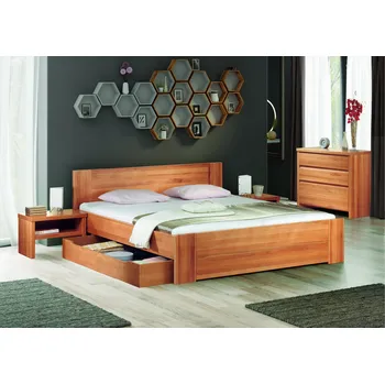 Postel FMP-lignum Masivní postel Romana Dub - masiv Lak přírodní 90x200 cm