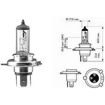 Autožárovka Mannol Žárovka H4 Basic 12V 60/55W P43t