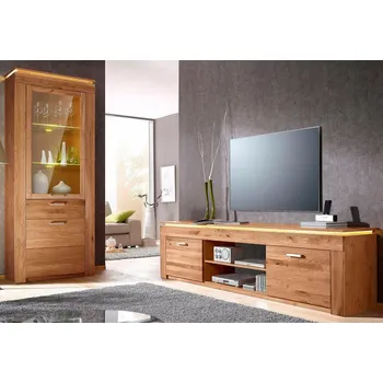 Obývací stěna Obývací sestava z masivu LYON - Divoký DUB