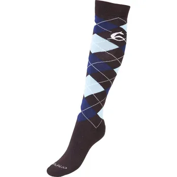 ACAVALLO Podkolenky w/Diamond ACAVALLO, pár, brown/blue 35-38