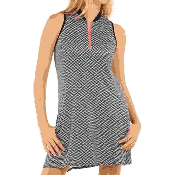 Lucky in Love Thatch Me Later dámské golfové šaty, černo/bílé L