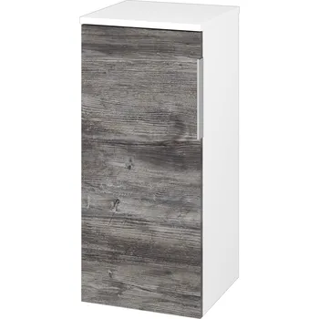 Koupelnový nábytek Dřevojas Nízká skříňka DOS SND 35 - N01 Bílá lesk / Úchytka T05 / D10 Borovice Jackson / Levé