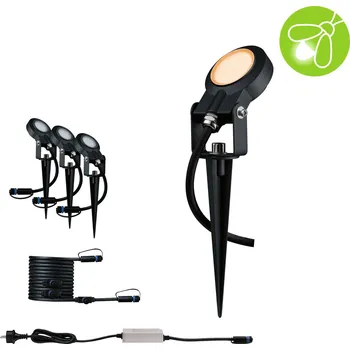 Venkovní osvětlení Paulmann 94729 Plug&Shine Sting, základní set zahradních reflektorů 3x6,3W LED 2200K stmívatelné, IP67