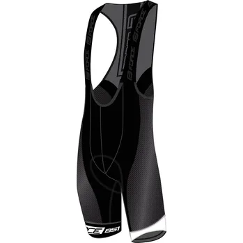 cyklistické kraťasy FORCE kraťasy F B51 se šráky a vložkou,černo-bílé XS