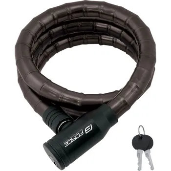 Zámek na kolo zámek FORCE článkový bez držáku 150cm/18mm, černý