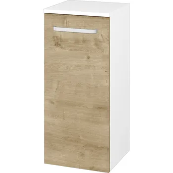 Koupelnový nábytek Dřevojas Nízká skříňka DOS SND 35 - N01 Bílá lesk / Úchytka T01 / D09 Arlington / Levé