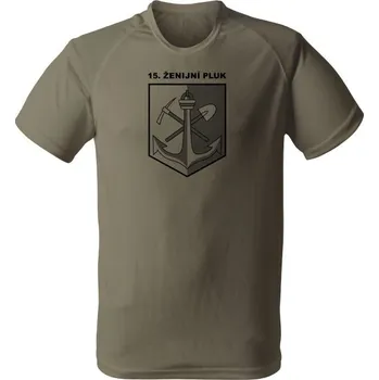 Funkční tričko 15. ženijní pluk - olivová