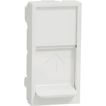 Elektrická zásuvka deska centrální RJ45 Keystone 1M, Bílá Unica NU946018